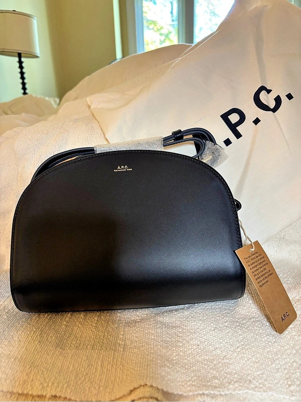 APC Demi Lune Black Crossbody Bag NWT